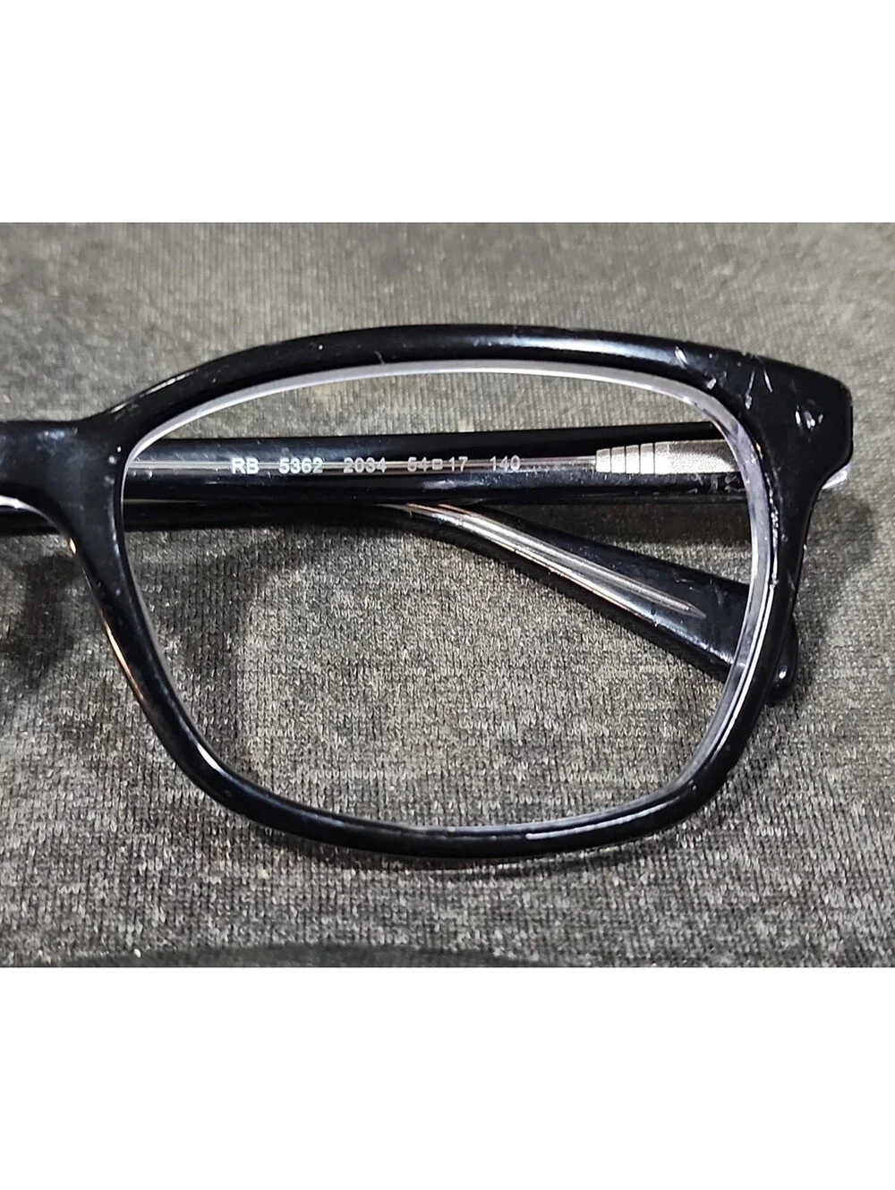 Ray Ban RB5362 2034 Black Square Eyeglasses Frame 54-17 140 READ